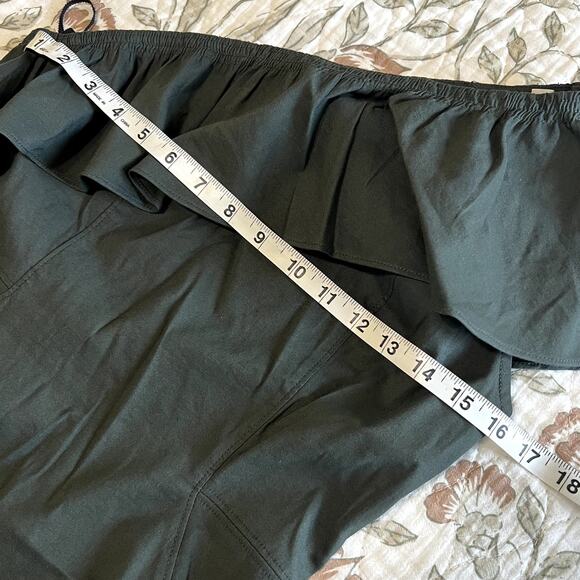 A.L.C. Evangeline Flared One Shoulder Ruffle Midi Dress Sz 6 - Picture 8 of 10